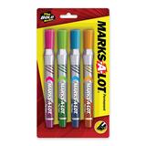 Avery Marks-A-Lot Everbold Flipchart Markers - Chisel Marker Point Style - Bright Green Ink, Bright Orange Ink, Bright Blue Ink, Bright Pink Ink - 4 / Set