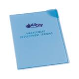 High-Capacity Corner Lockt Poly Document Sleeves, Letter Size, Blue, 24/box