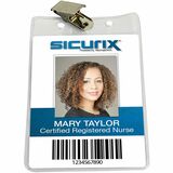 Baumgartens Vertical Badge Holder with Clip
