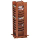 Buddy 48-Pocket Wood Rotating Literature Rack