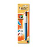 BiC 4-Ink Color Retractable Pen - Blue, Black, Red, Green - Refillable - 1 Pack