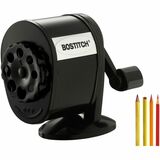 Bostitch Manual Pencil Sharpener - Desktop - 8 Hole(s) - Metal - Black - BOSMPS1BLK