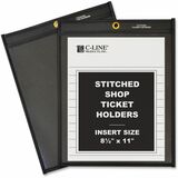 C-line Stitched Shop Ticket Holders with Black Backing