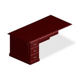 DMI Governor Right Single Pedestal Corner Credenza