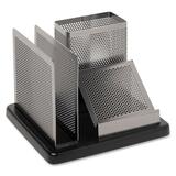Rolodex Distinctions Wood Base Desk Organizer