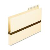 "Esselte Pendaflex Drop Front File Pocket With Tab - 1"" Expansion - 2/5 Cut Tab - 8.5"" x 14"" - Legal - 50 per Box - Manila"