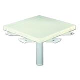 "ICEBERG WorkManager Workstation 28"" Square Corner Connector - 28"" Width x 28"" Depth - Beveled Edge - Resinite - Platinum Top"