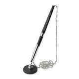 MMF Chain-Riter Stick-On Counter Pen - Point Pen Point Style - Blue Ink - Black Barrel - 1  Each