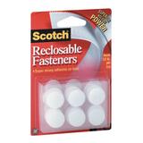3M Reclosable Diameter Dots Fastener - 24 / Pack - White