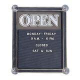 "Nu-Dell Open/Closed Sign with Message Board - ""Open/Closed"" Preprinted - 12.75"" x 15.75"" - Gold, Black"