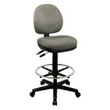 "Office Star WorkSmart DC940 Deluxe Ergonomic Drafting Chair - 19"" x 25"" x 46"" - Cinder Seat"