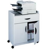 Safco Deluxe Mobile Machine Stand - Wood - Gray