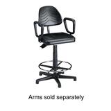 Safco TaskMaster 5113 Deluxe Workbench Chair - 18.5' x 17' x 27' - Polyurethane Black Seat