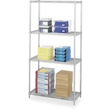 "Safco Industrial Wire Shelving - 36"" Width x 18"" Depth - 4 Shelf(ves) - Metallic Gray"