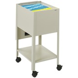 Safco 17' Deep Mobile Tub File - 300 lb Capacity - 4 x 2' Caster - Steel - 13.5' x 17.5' x 28' - Putty