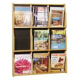 Safco 9-Pocket Solid Wood Literature Rack - 5706OB