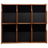 Safco 6-Pocket Solid Wood Literature Rack - 5707MB