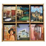 Safco 6-Pocket Solid Wood Literature Rack
