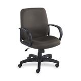Safco Poise Collection Executive Mid-Back Chair - Black Frame - Polyester Black Seat