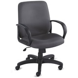 Safco Poise Collection Executive Mid-Back Chair - Polyester Charcoal Seat