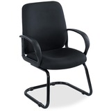 Safco Poise Collection Executive Guest Chair - Polyester Black Seat
