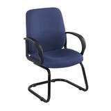 Safco Poise 6302 Collection Executive Guest Chair - Polyester Blue Seat