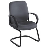 Safco Poise 6302 Collection Executive Guest Chair - Polyester Charcoal Gray Seat