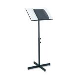 Safco Adjustable Speaker Podiums - Square - 21' x 21' - Steel, Wood - Black Base, Gray