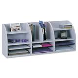 Safco Radius 12 Compartment Desktop Organizer - 15.25' x 38.5' x 9.62' - 12 Compartment(s) - Wood - Gray