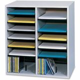 Safco 16 Compartments Adjustable Shelves Literature Organizer - 21" x 19.5" x 11.75" - 16 Co