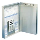 Saunders Aluminum Storage Clipboard with Calculator Inside