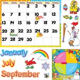 Trend Monthly Calendar Bulletin Board Set
