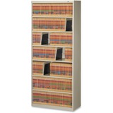 "Tennsco Welded Fixed Shelf File - 78"" Height x 34.5"" Width x 13.5"" Depth - Light Gray"