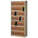 "Tennsco Welded Fixed Shelf File - 78"" Height x 34.5"" Width x 13.5"" Depth - Sand"
