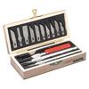 Basic Knife Set Wood Chest No. 12 5 plus 13 Ast Blades