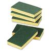 Scour Sponge Nylon/Cellulose 5 per Pack Yellow/Green