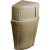 Corner Round Receptacle 21 Gallon Beige