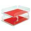 Desk Tray Nonskid Feet Green Tint Acrylic
