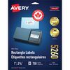 Avery Mailing Label - 1" Width x 2.62" Length - Permanent - 750 / Pack - White