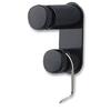 Clothing Hook, Double Hook, Wall Mountable, Black
