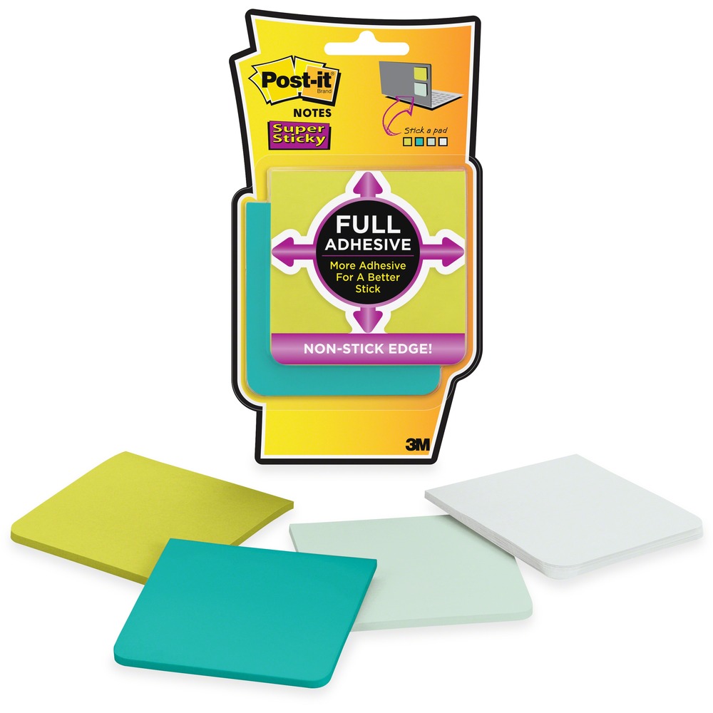 Postit 3x3 Super Sticky Full Adhesive Notes MMMF3304SSFM