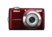 picture of a Nikon Coolpix L22 12 Megapixel Compact Camera - 6.70 mm-24 mm - Red