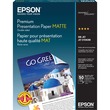 Epson Double-Sided Matte Presentation Paper - Letter - 8.5" x 11" - 47lb - Matte - 97 ISO Brightness - 50 / Pack - White Epson Double-Sided Matte Presentation Paper - Letter - 8.5" x 11" - 47lb - Matte - 97 ISO Brightness - 50 / Pack - White