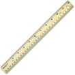 Westcott Metal Edge Ruler - 12" Length 1" Width - 1/16 Graduations - Metric, Imperial Measuring System - Wood - 1 Each Westcott Metal Edge Ruler - 12" Length 1" Width - 1/16 Graduations - Metric, Imperial Measuring System - Wood - 1 Each