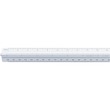 Chartpak Architectural Triangular Scale - 12" Length 1" Width - 3/32 Graduations - Imperial, Metric Measuring System - Plastic - 1 Each - White