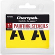 Chartpak Painting Letters & Numbers Stencil - 1" - Gothic - Yellow