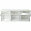 Deflect-o Interlocking Horizontal Tilt Bin - 9.5" x 23.62" x 7.75" - 3 Compartment(s) - White Deflect-o Interlocking Horizontal Tilt Bin - 9.5" x 23.62" x 7.75" - 3 Compartment(s) - White
