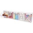 Deflect-o Interlocking Horizontal Tilt Bin - 6.5" x 23.62" x 5.25" - 5 Compartment(s) - White Deflect-o Interlocking Horizontal Tilt Bin - 6.5" x 23.62" x 5.25" - 5 Compartment(s) - White