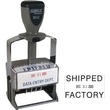 Xstamper ClassiX Self-Inked Stamp - 1.37" x 2.25" - Red, Blue