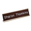 Xstamper Standard Aluminum Desk Sign - "Customizable - 8" x 2" - Aluminum - Gold Xstamper Standard Aluminum Desk Sign - "Customizable - 8" x 2" - Aluminum - Gold